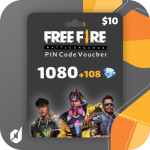 گیفت کارت 1080 جم Free Fire